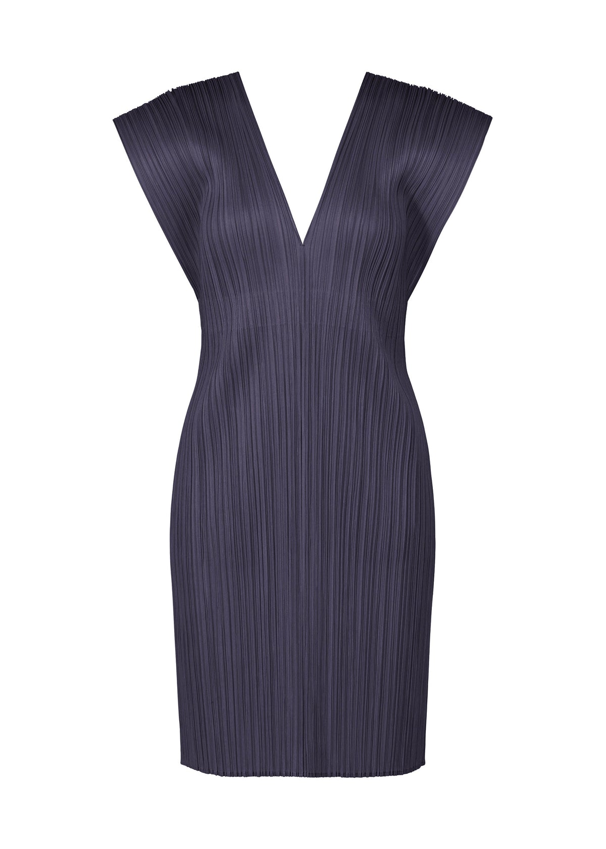 A product shot of the PLEATS PLEASE ISSEY MIYAKE LUCID PLEATS vest in navy (75).