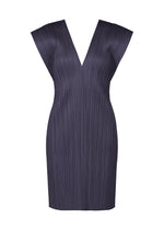 A product shot of the PLEATS PLEASE ISSEY MIYAKE LUCID PLEATS vest in navy (75).