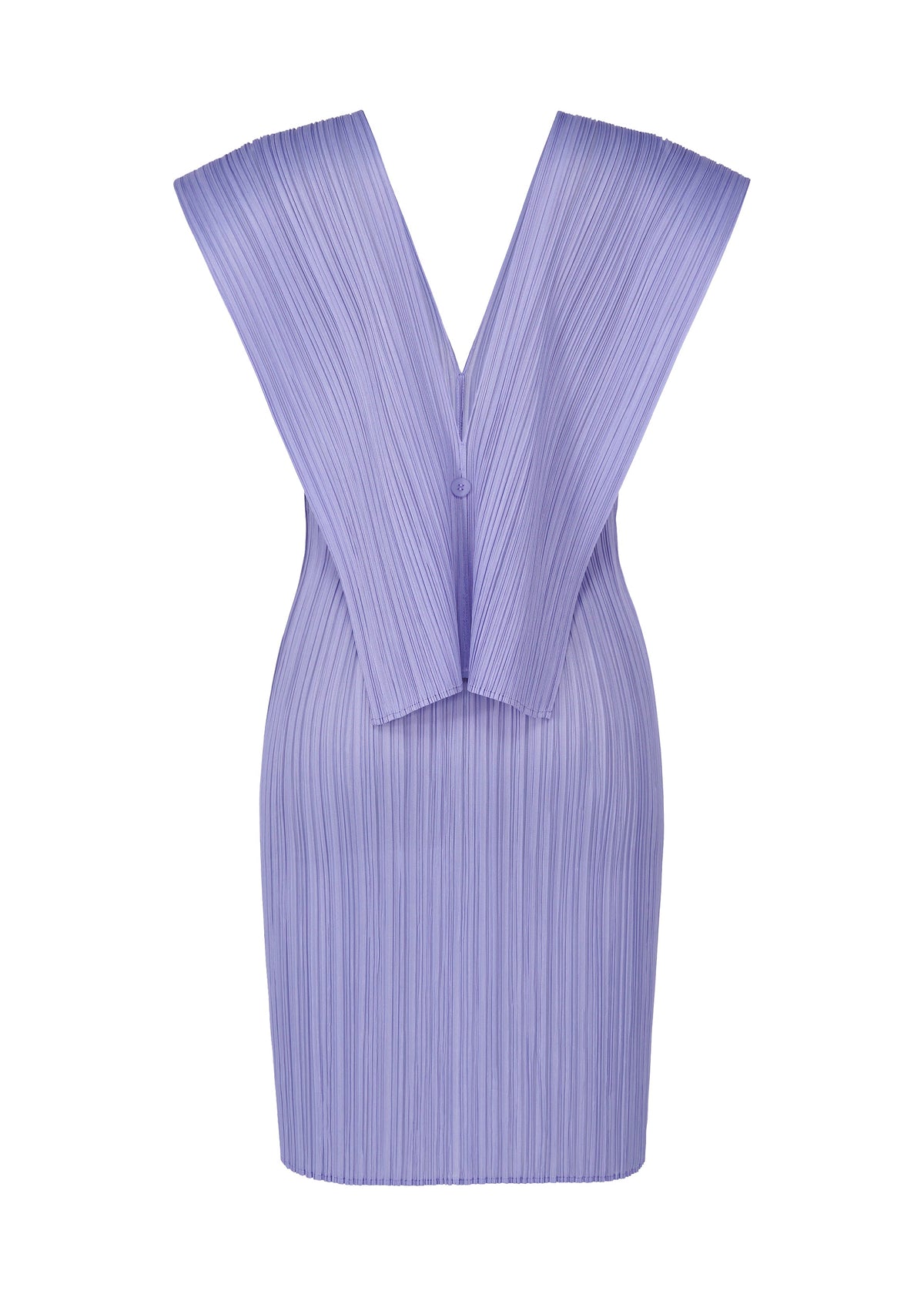 A detail shot of the PLEATS PLEASE ISSEY MIYAKE LUCID PLEATS vest.