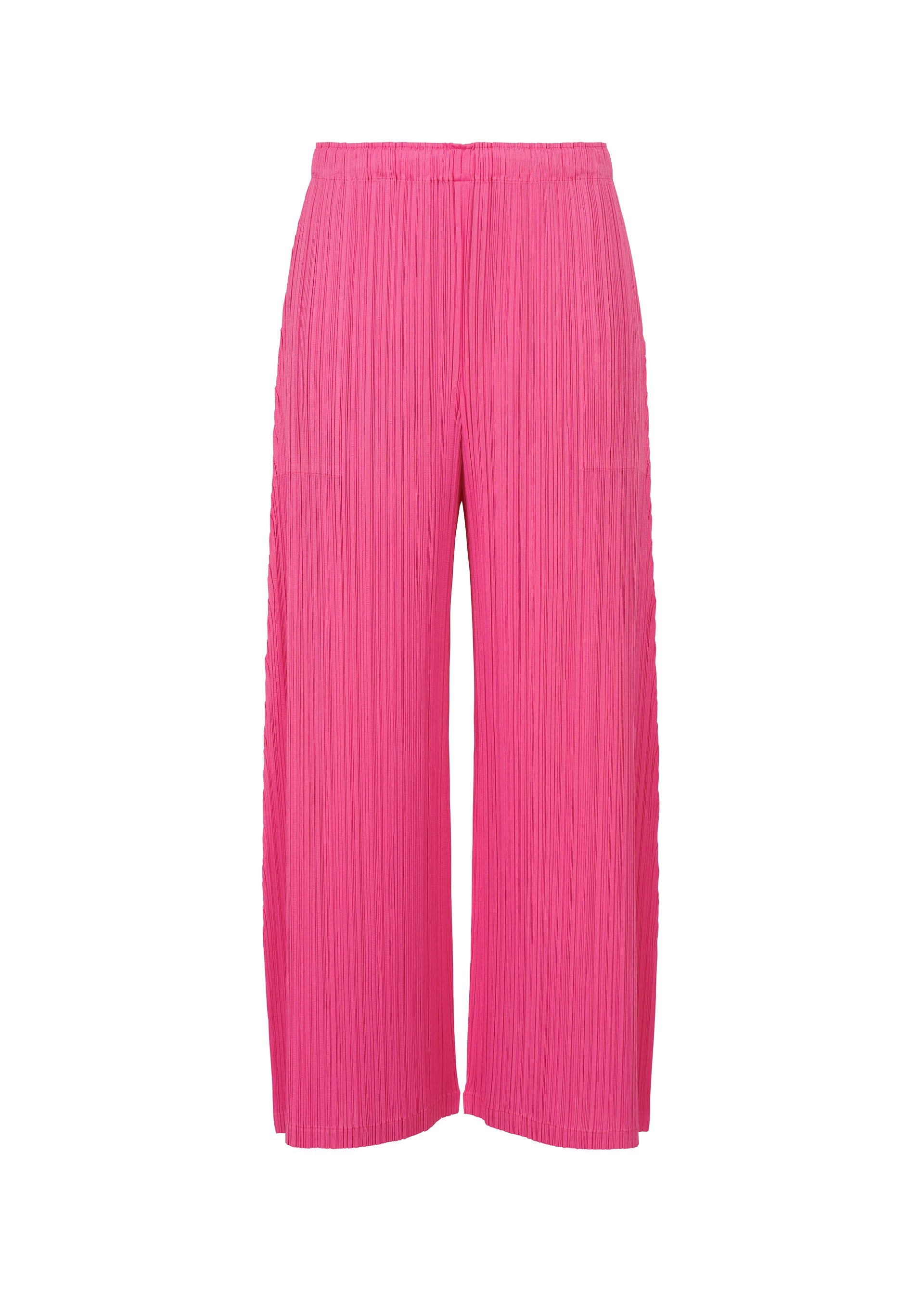 A product shot of the PLEATS PLEASE ISSEY MIYAKE MONTHLY COLORS JANUARY clothing in hot pink (21).