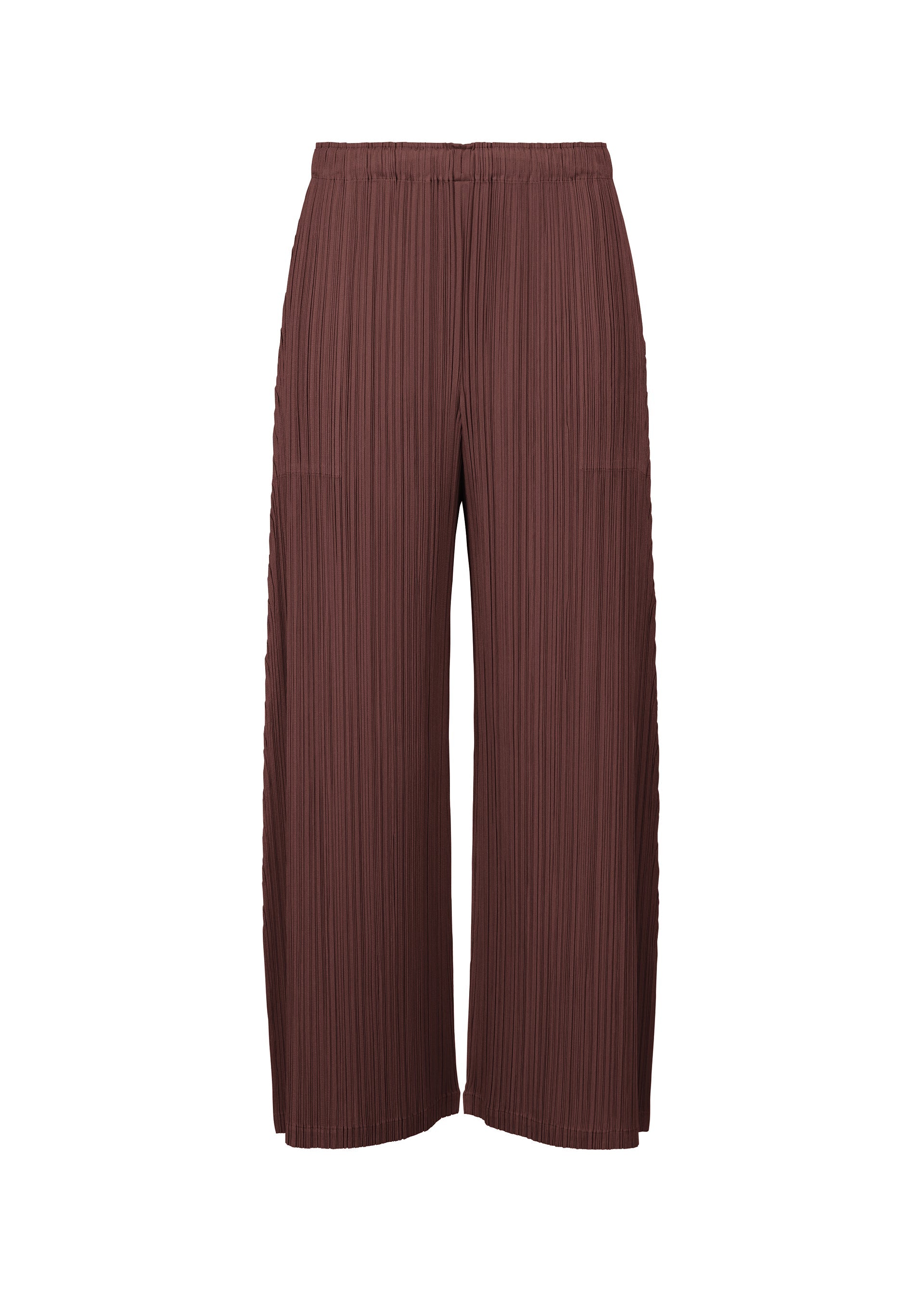 A product shot of the PLEATS PLEASE ISSEY MIYAKE MONTHLY COLORS JANUARY clothing in bordeaux (84).