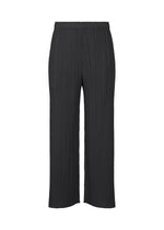 A product shot of the PLEATS PLEASE ISSEY MIYAKE MONTHLY COLORS FEBRUARY trousers in black (15).