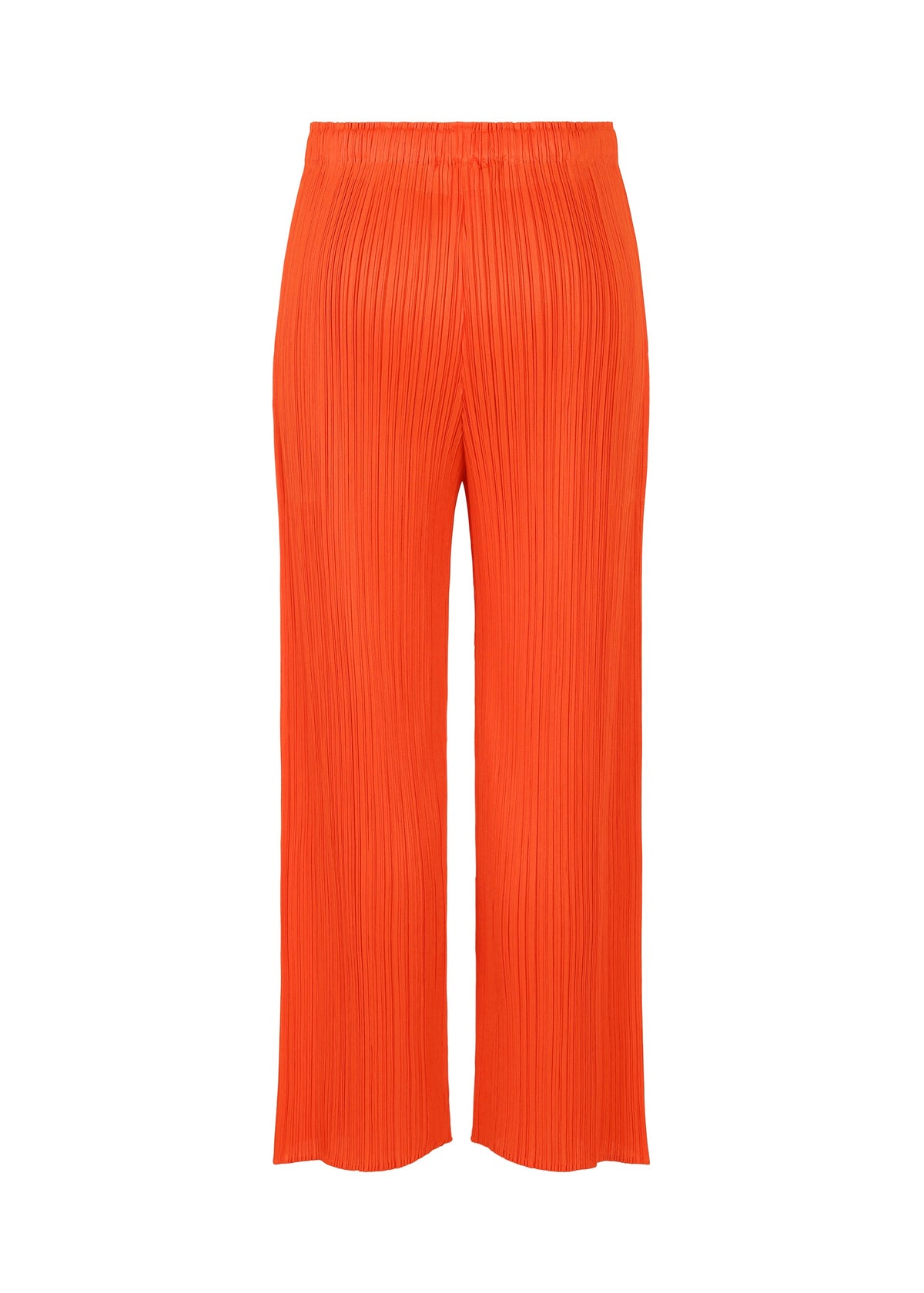 A detail shot of the PLEATS PLEASE ISSEY MIYAKE MONTHLY COLORS FEBRUARY trousers.