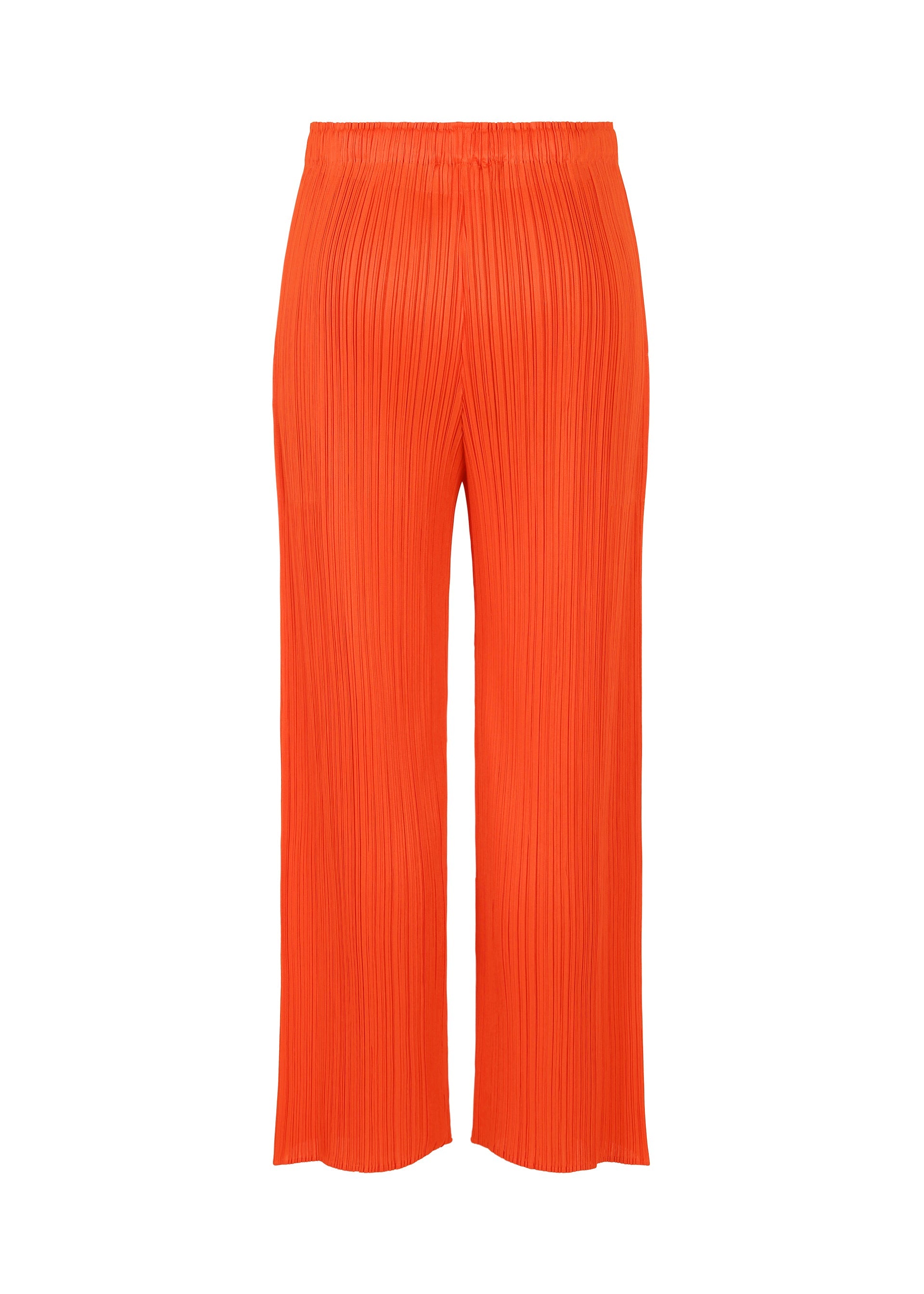 A detail shot of the PLEATS PLEASE ISSEY MIYAKE MONTHLY COLORS FEBRUARY trousers.