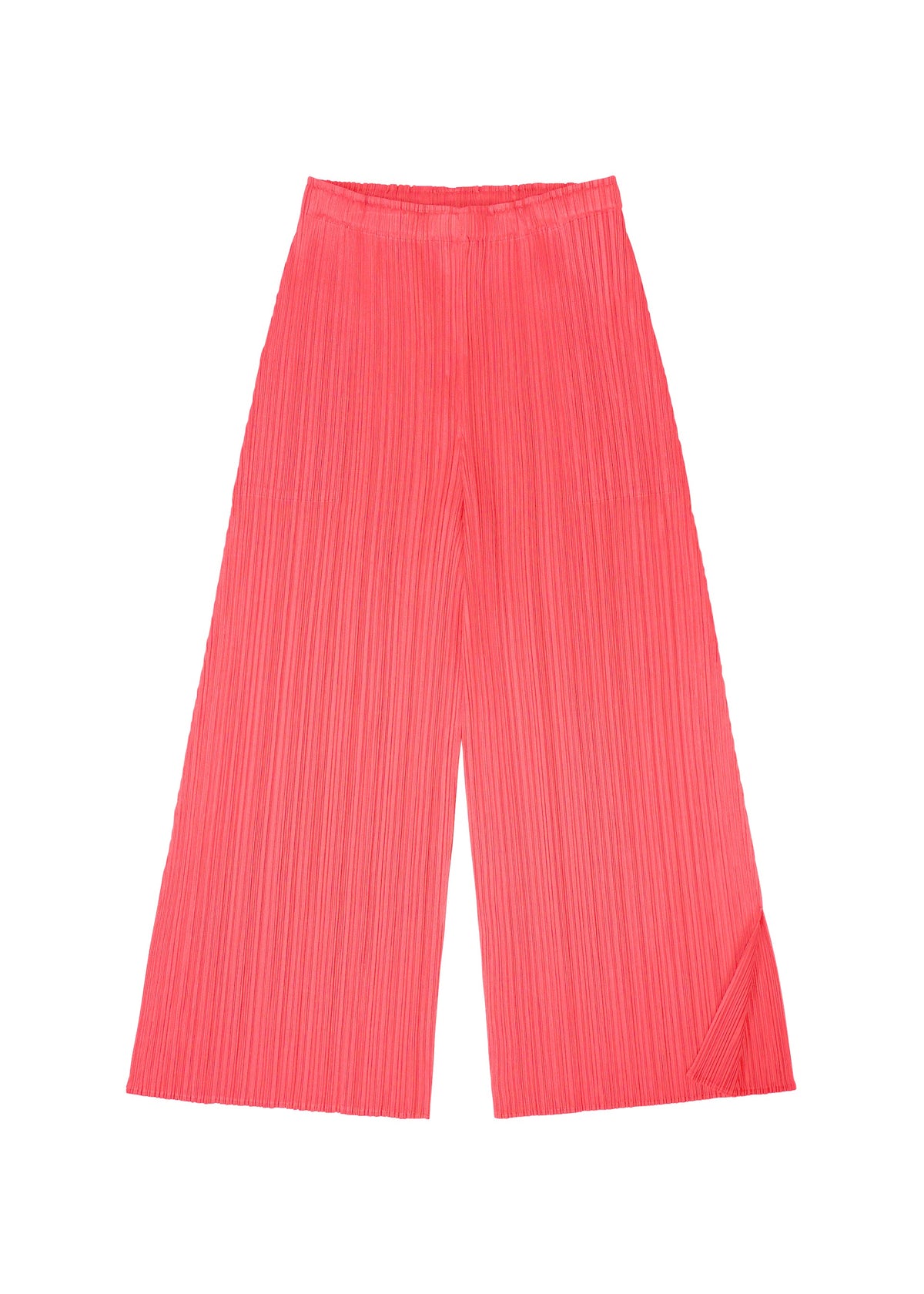 A detail shot of the PLEATS PLEASE ISSEY MIYAKE MONTHLY COLORS MARCH trousers.