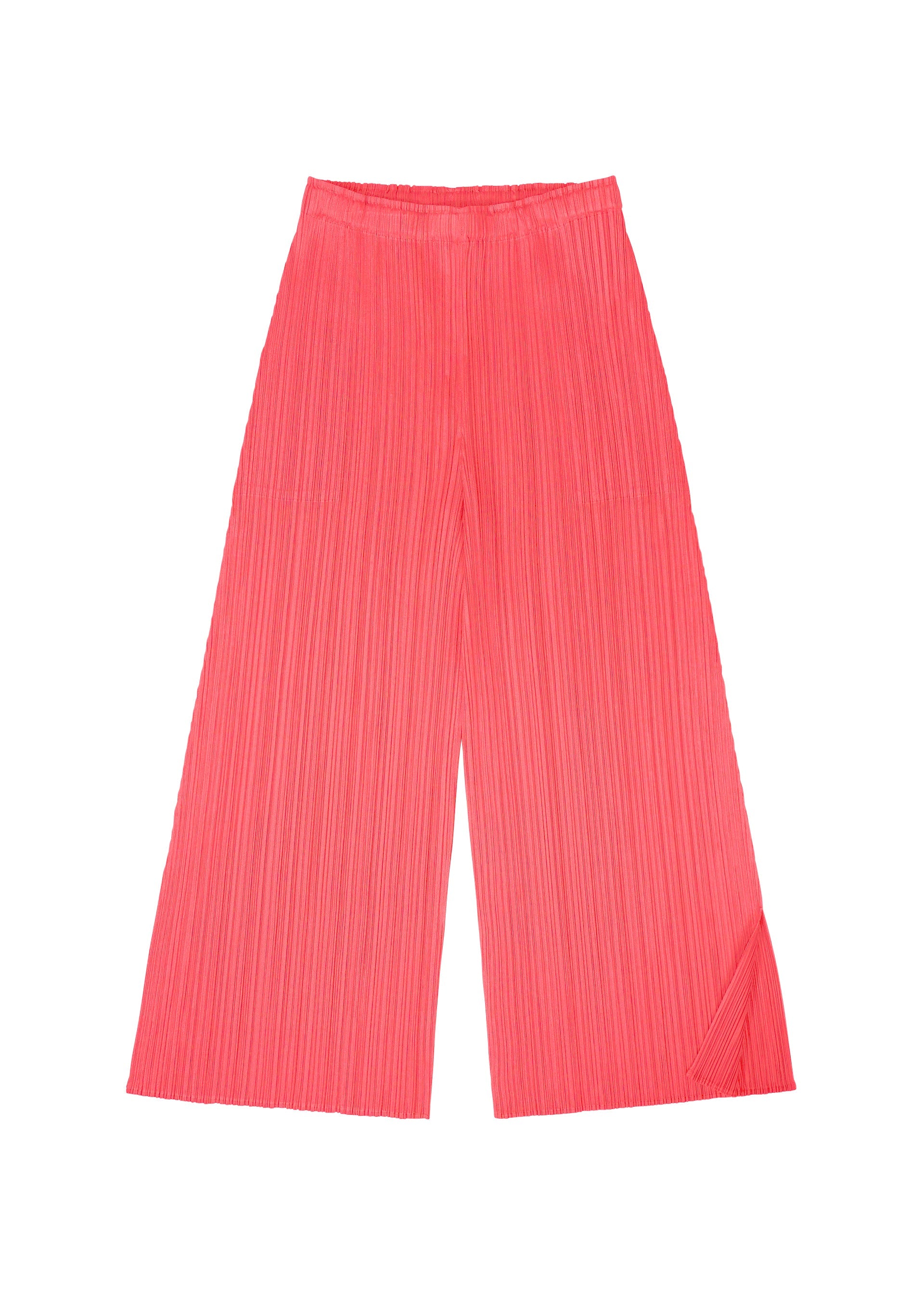 A detail shot of the PLEATS PLEASE ISSEY MIYAKE MONTHLY COLORS MARCH trousers.