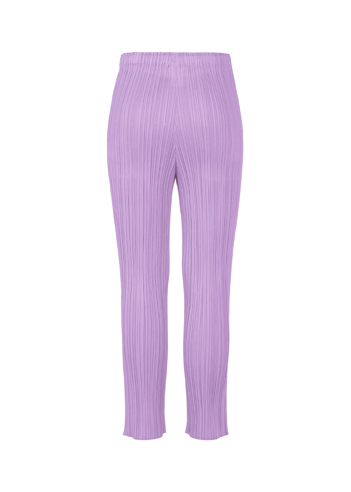 A detail shot of the PLEATS PLEASE ISSEY MIYAKE MONTHLY COLORS APRIL trousers.