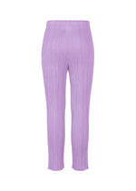 A detail shot of the PLEATS PLEASE ISSEY MIYAKE MONTHLY COLORS APRIL trousers.