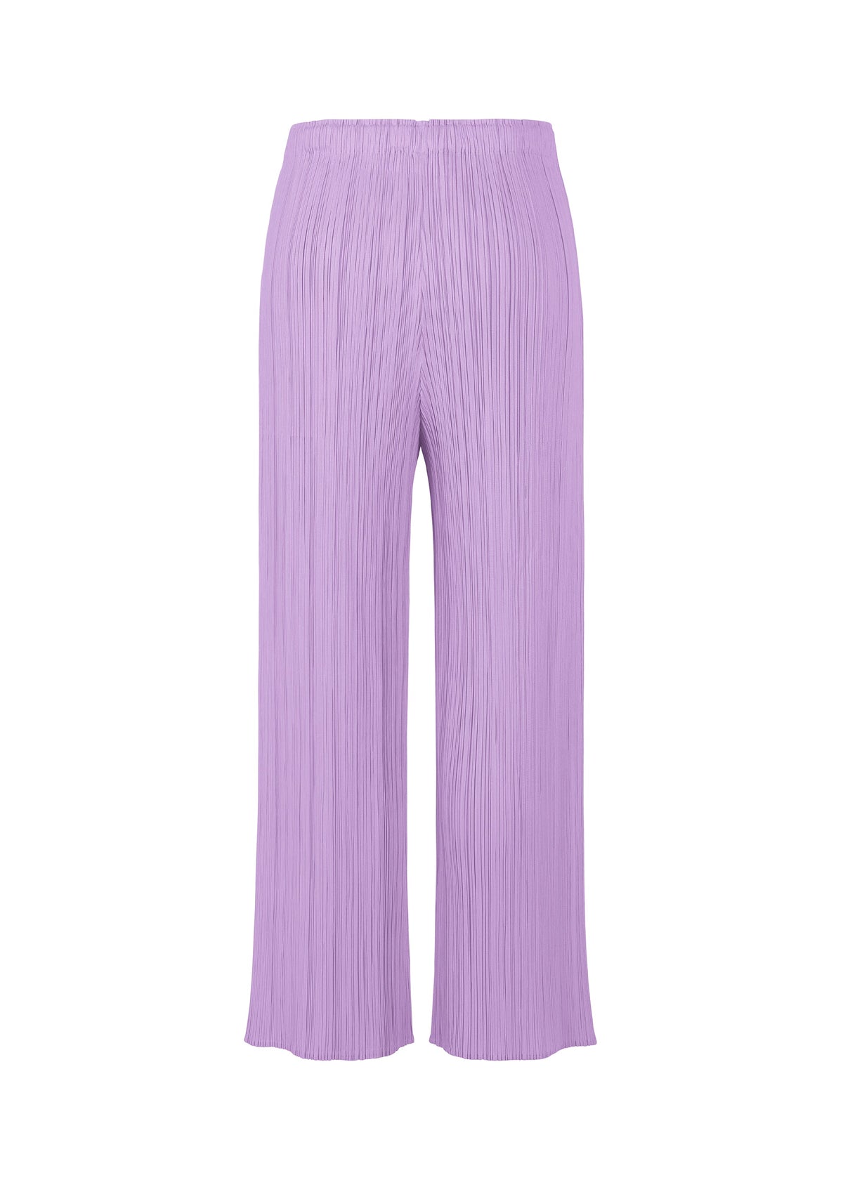 A detail shot of the PLEATS PLEASE ISSEY MIYAKE MONTHLY COLORS APRIL trousers.
