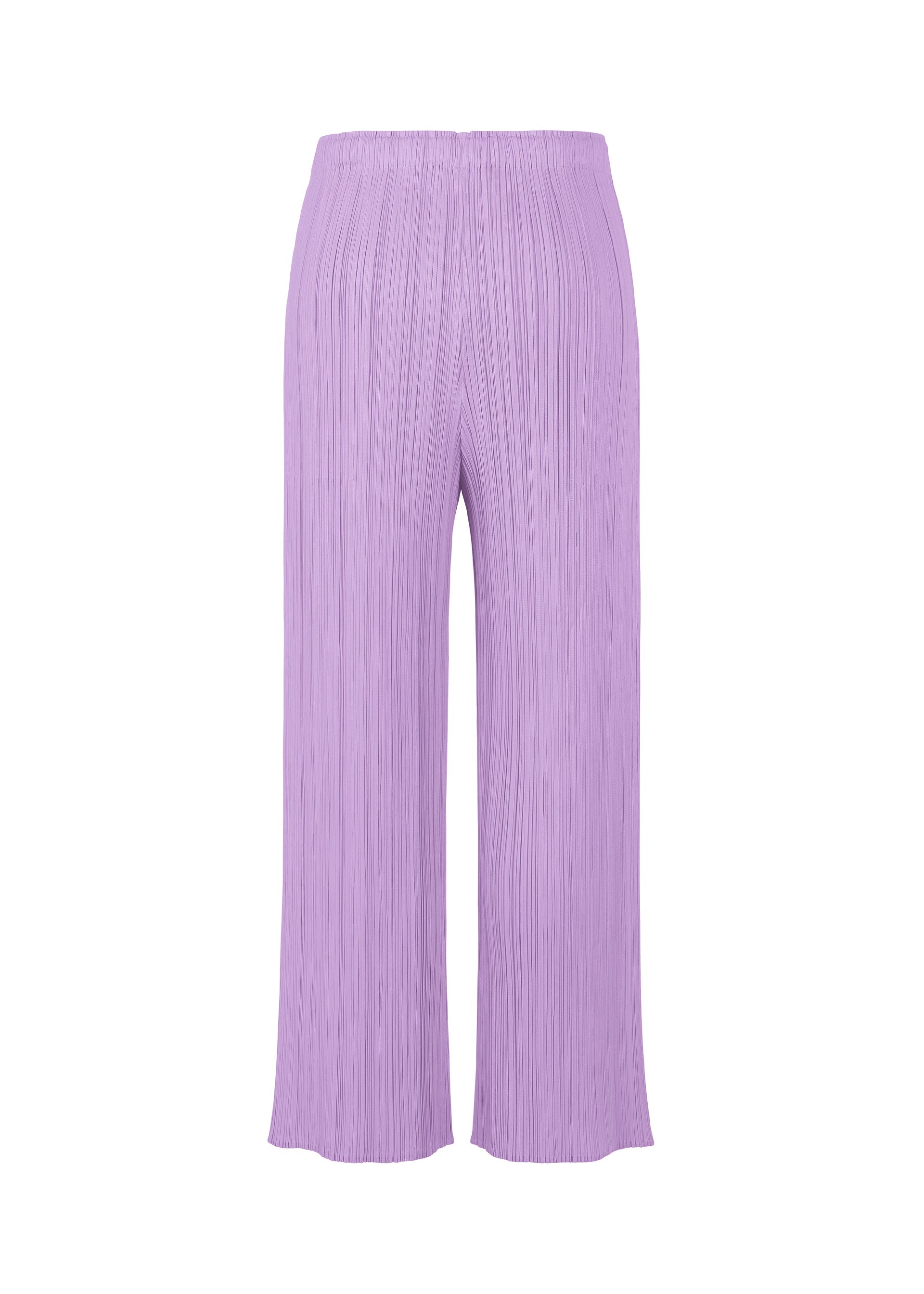 A detail shot of the PLEATS PLEASE ISSEY MIYAKE MONTHLY COLORS APRIL trousers.
