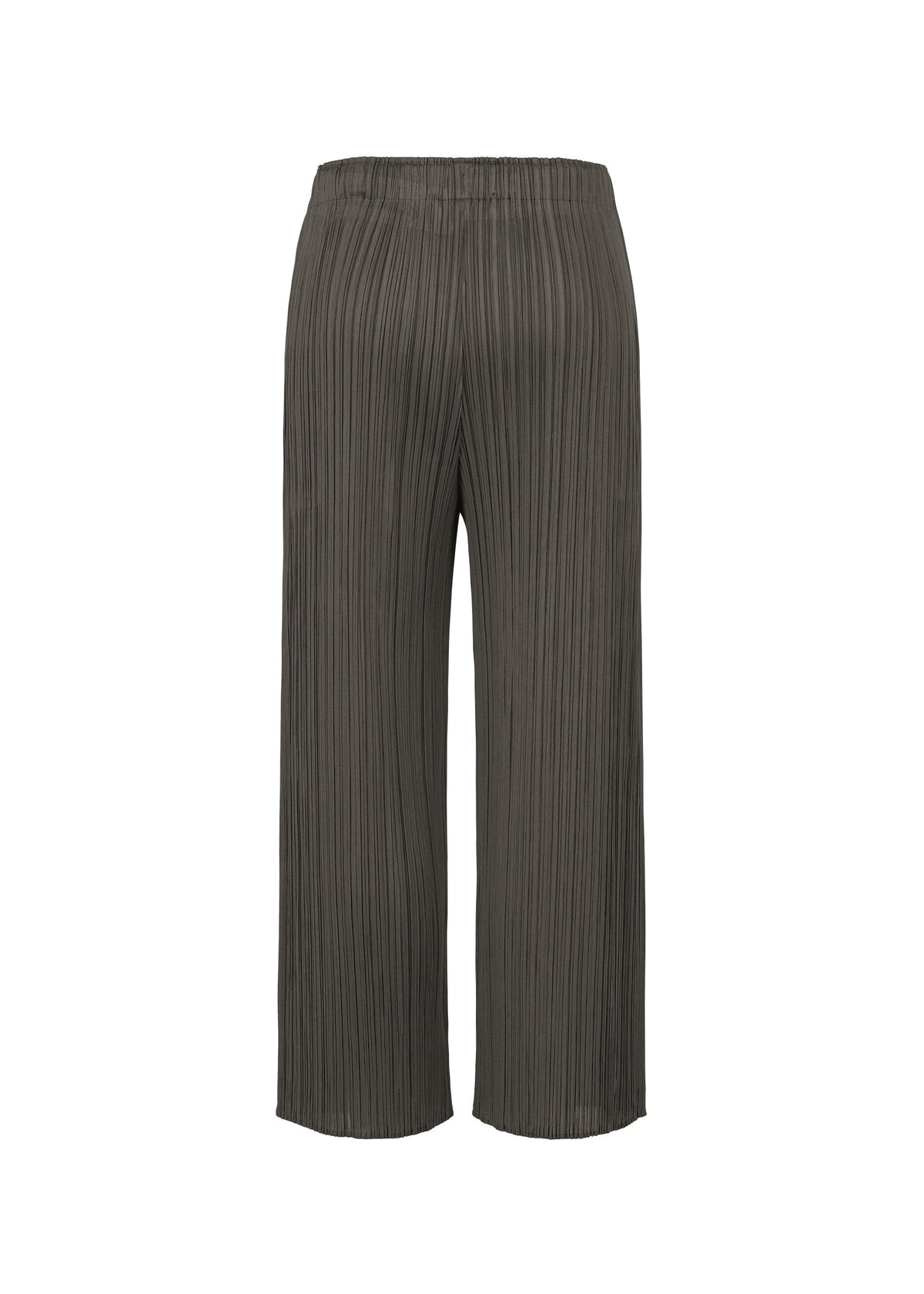 A detail shot of the PLEATS PLEASE ISSEY MIYAKE MONTHLY COLORS : JUNE trousers.
