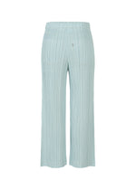 A detail shot of the PLEATS PLEASE ISSEY MIYAKE COTTON DENIM trousers.