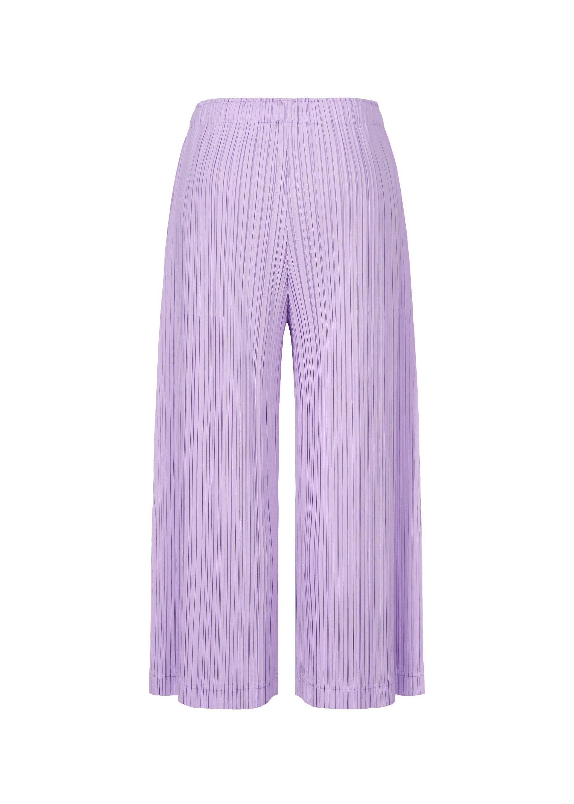 A detail shot of the PLEATS PLEASE ISSEY MIYAKE OPAQUE BOTTOMS trousers.