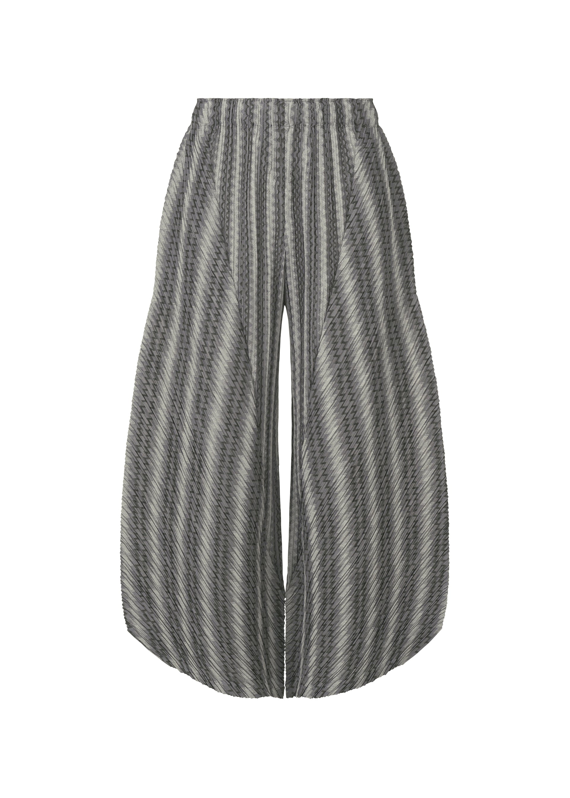 COTTON ZIGZAG Trousers Grey