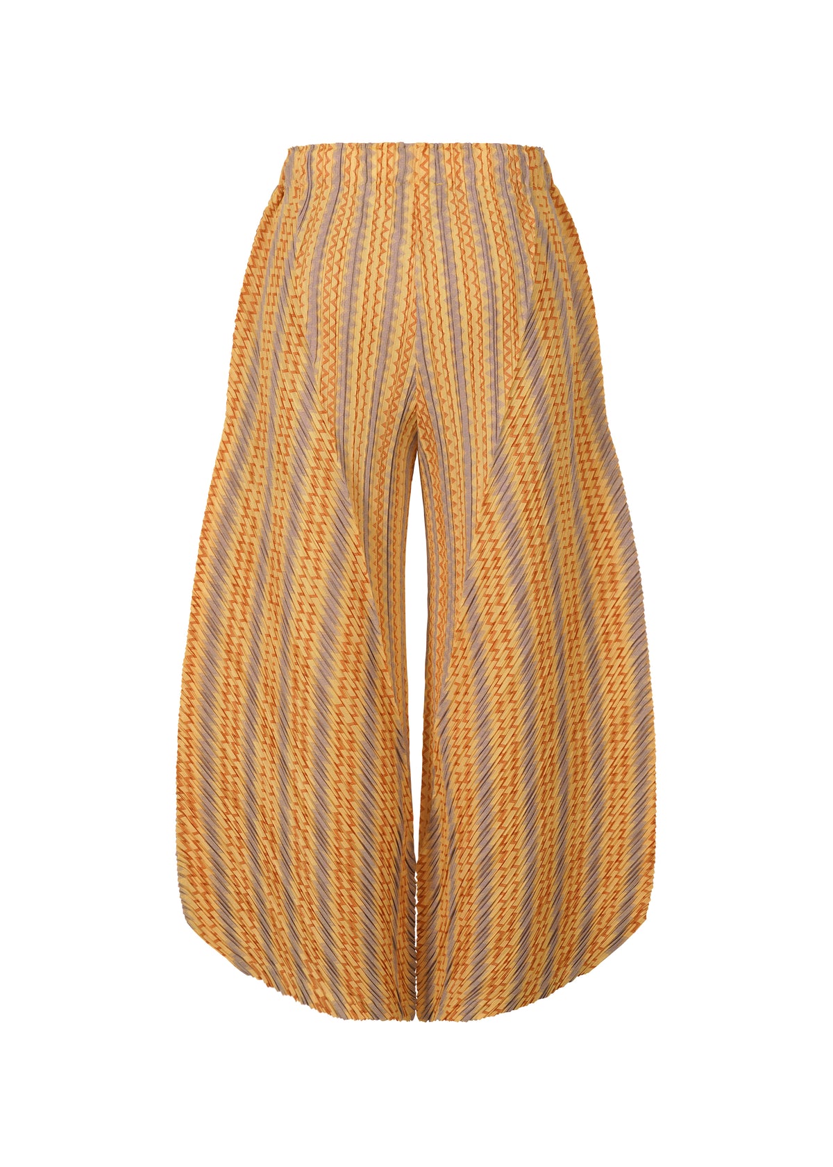 COTTON ZIGZAG Trousers Yellow Orange