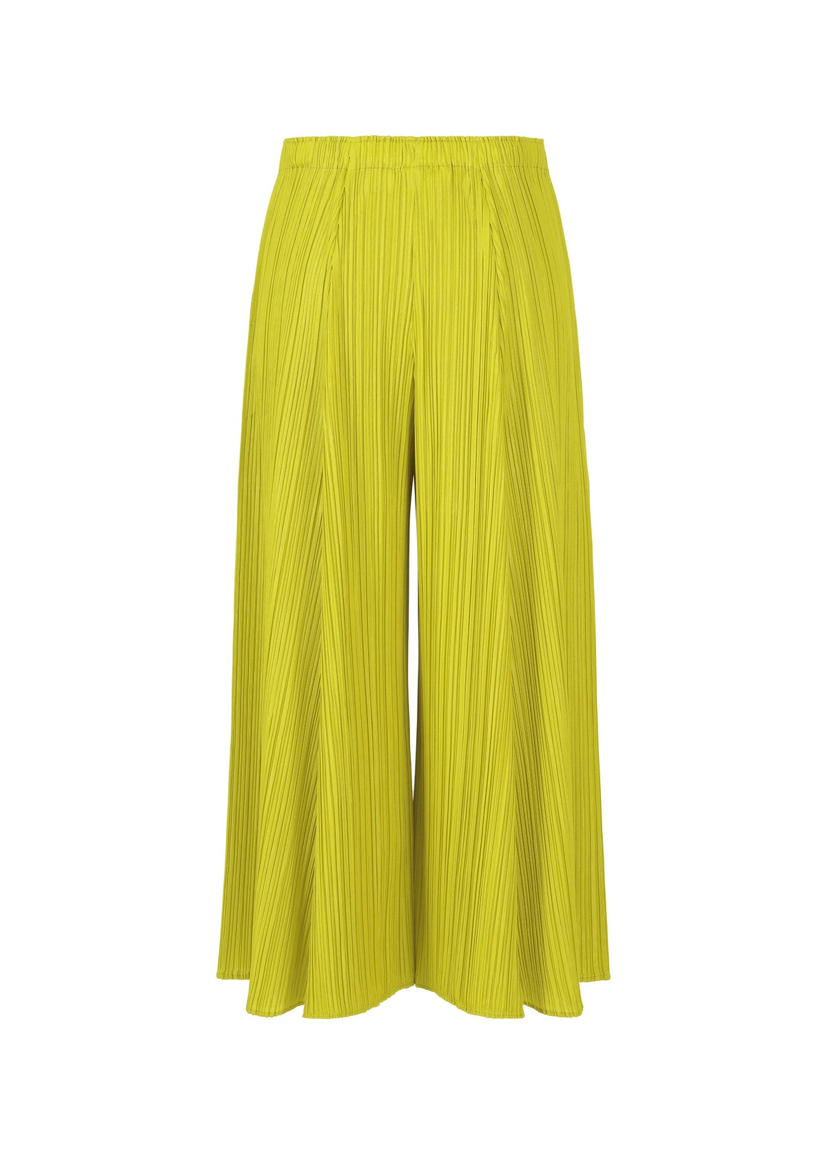 A detail shot of the PLEATS PLEASE ISSEY MIYAKE MELLOW PLEATS trousers.