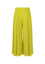 A detail shot of the PLEATS PLEASE ISSEY MIYAKE MELLOW PLEATS trousers.