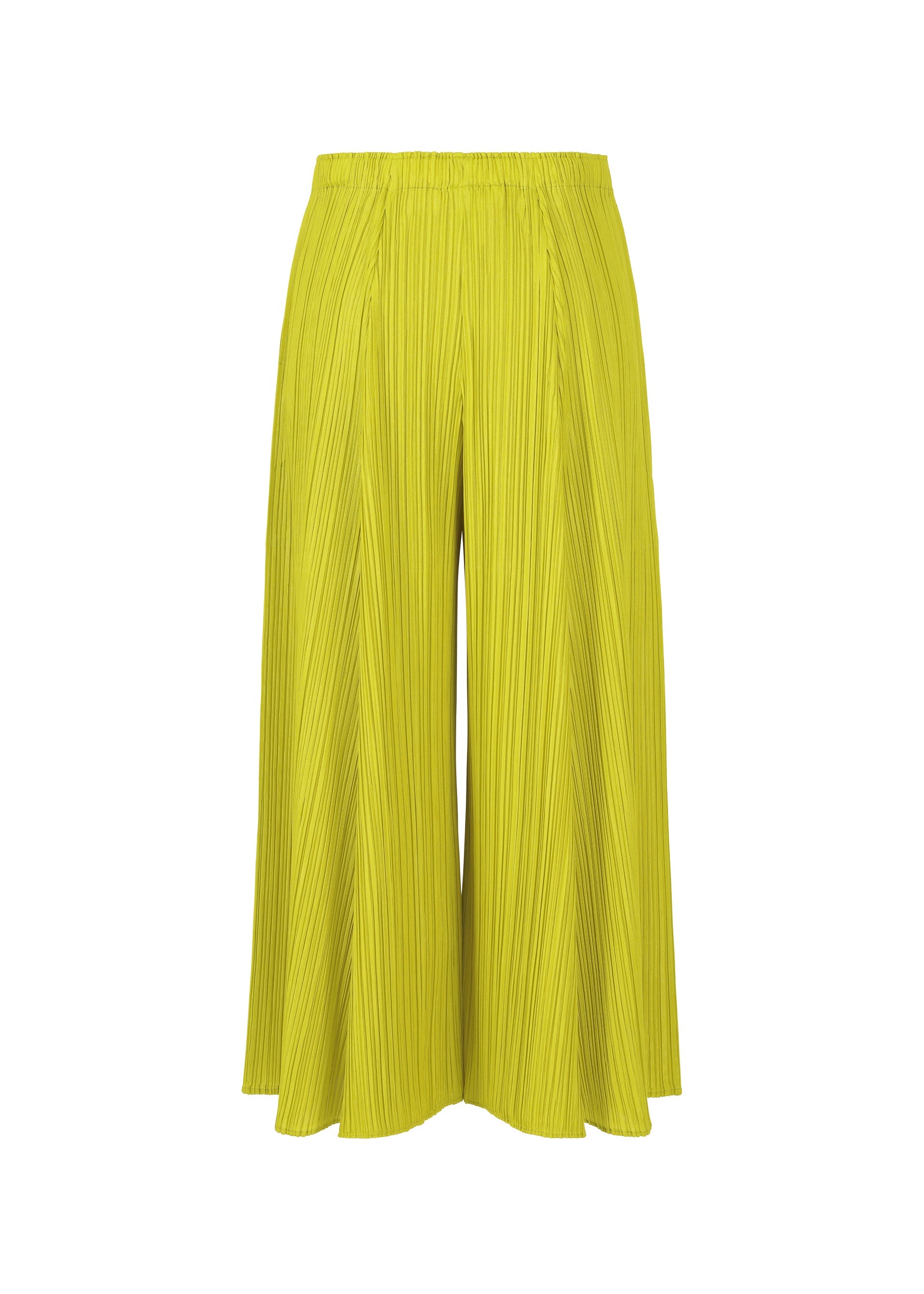A detail shot of the PLEATS PLEASE ISSEY MIYAKE MELLOW PLEATS trousers.