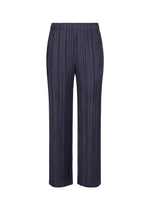 A product shot of the PLEATS PLEASE ISSEY MIYAKE THICKER BOTTOMS 1 clothing in dark navy (78).