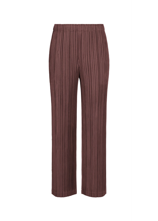A product shot of the PLEATS PLEASE ISSEY MIYAKE THICKER BOTTOMS 1 clothing in bordeaux (84).