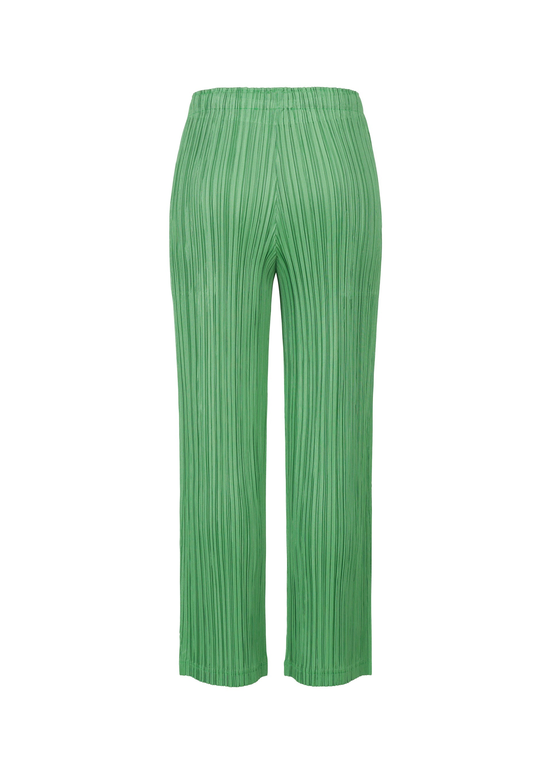 A detail shot of the PLEATS PLEASE ISSEY MIYAKE THICKER BOTTOMS 2 trousers.