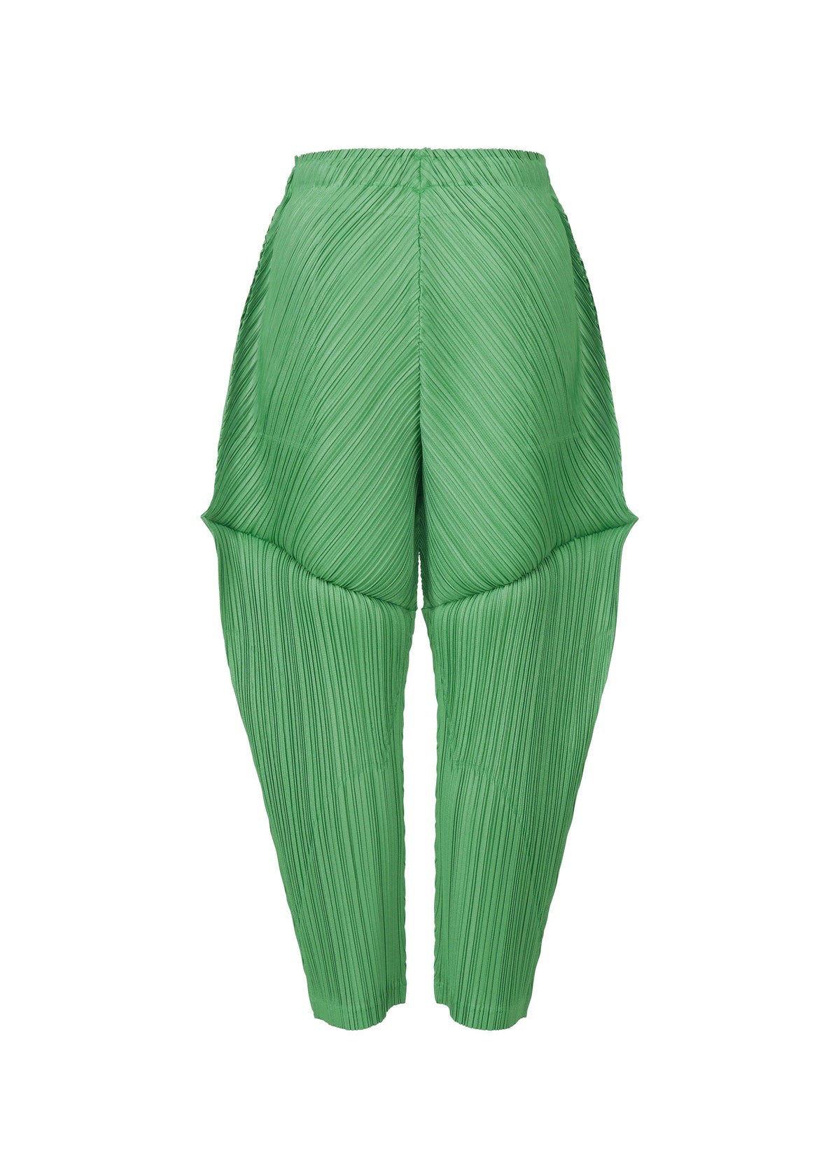 A detail shot of the PLEATS PLEASE ISSEY MIYAKE THICKER BOTTOMS 2 trousers.