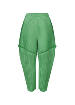 A detail shot of the PLEATS PLEASE ISSEY MIYAKE THICKER BOTTOMS 2 trousers.