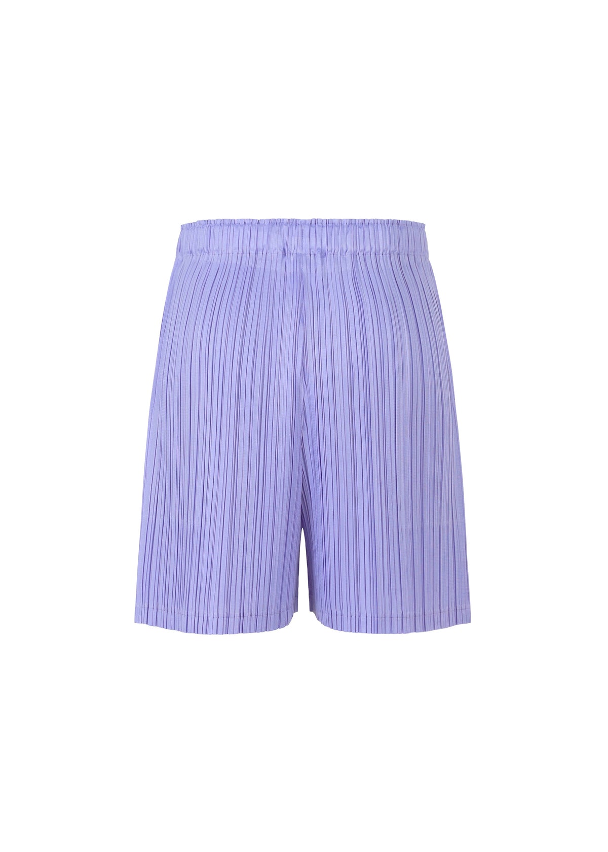 A detail shot of the PLEATS PLEASE ISSEY MIYAKE LOOP BOTTOMS shorts.