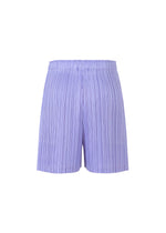 A detail shot of the PLEATS PLEASE ISSEY MIYAKE LOOP BOTTOMS shorts.