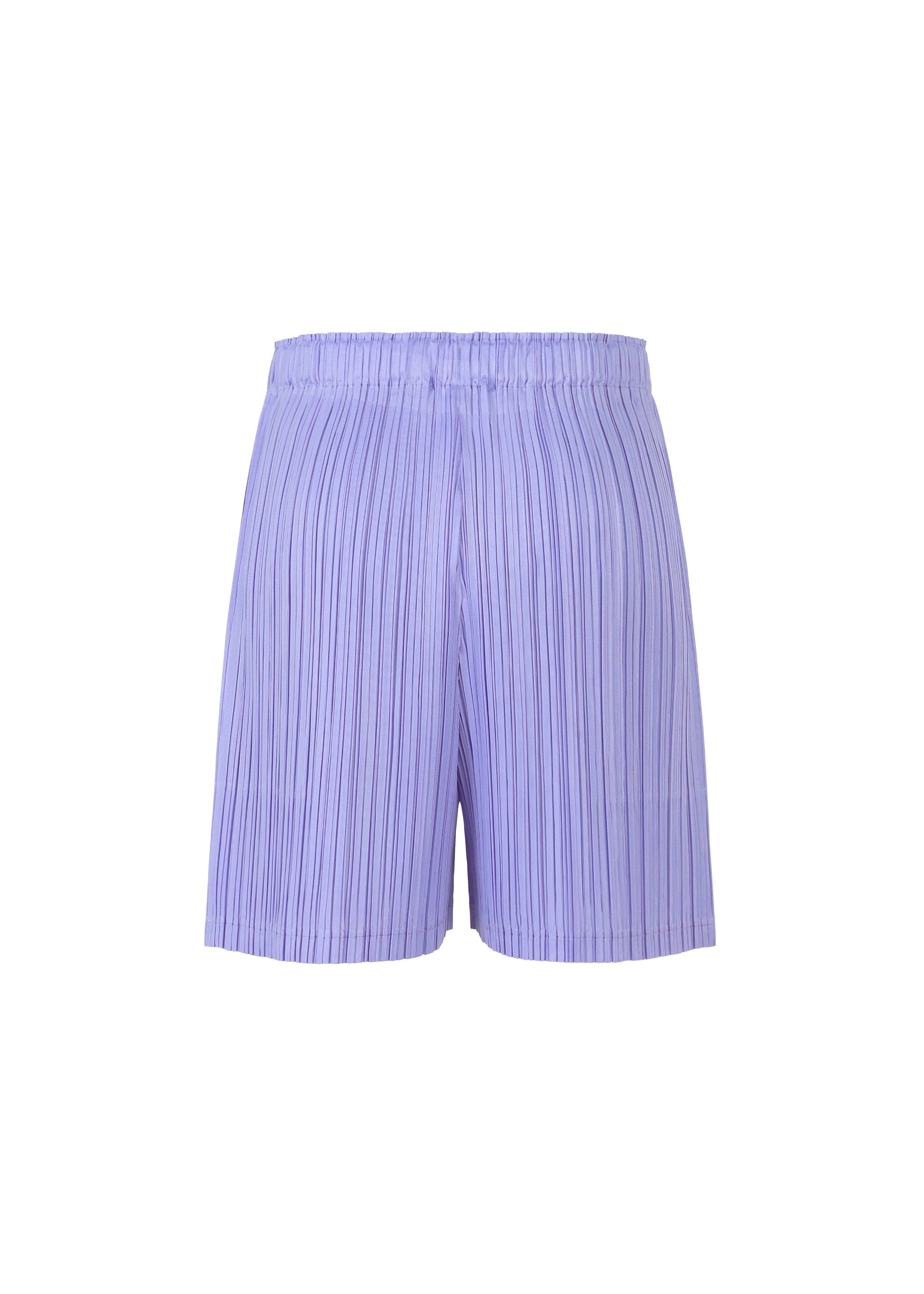 A detail shot of the PLEATS PLEASE ISSEY MIYAKE LOOP BOTTOMS shorts.