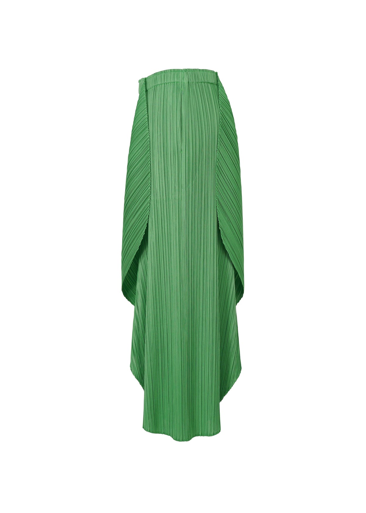 A detail shot of the PLEATS PLEASE ISSEY MIYAKE LEAF trousers.
