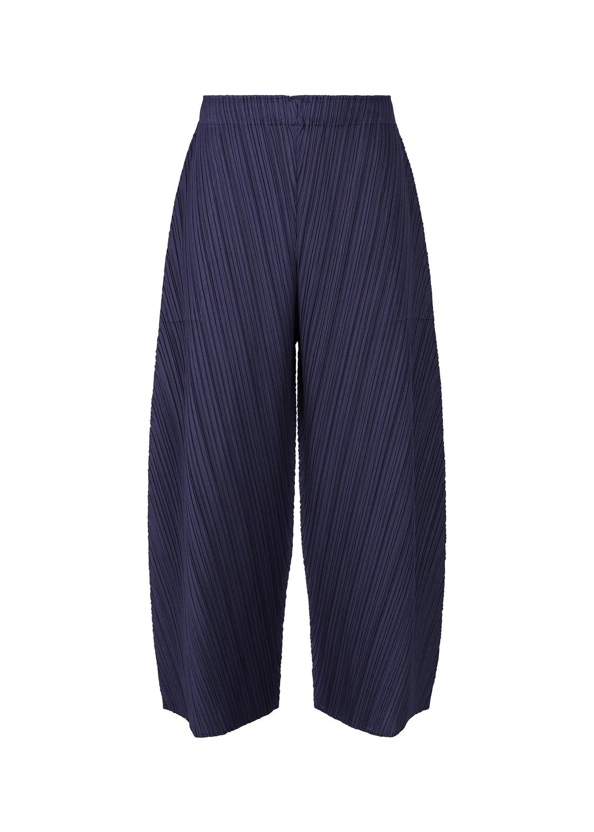 A product shot of the PLEATS PLEASE ISSEY MIYAKE COAST trousers in navy (75).