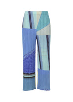 A product shot of the PLEATS PLEASE ISSEY MIYAKE CITY COLLAGE clothing in blue x yellow (07).