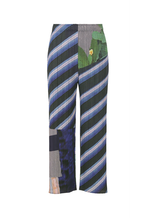 A product shot of the PLEATS PLEASE ISSEY MIYAKE CITY COLLAGE clothing in grey x navy (09).