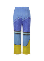 A detail shot of the PLEATS PLEASE ISSEY MIYAKE CITY COLLAGE clothing.