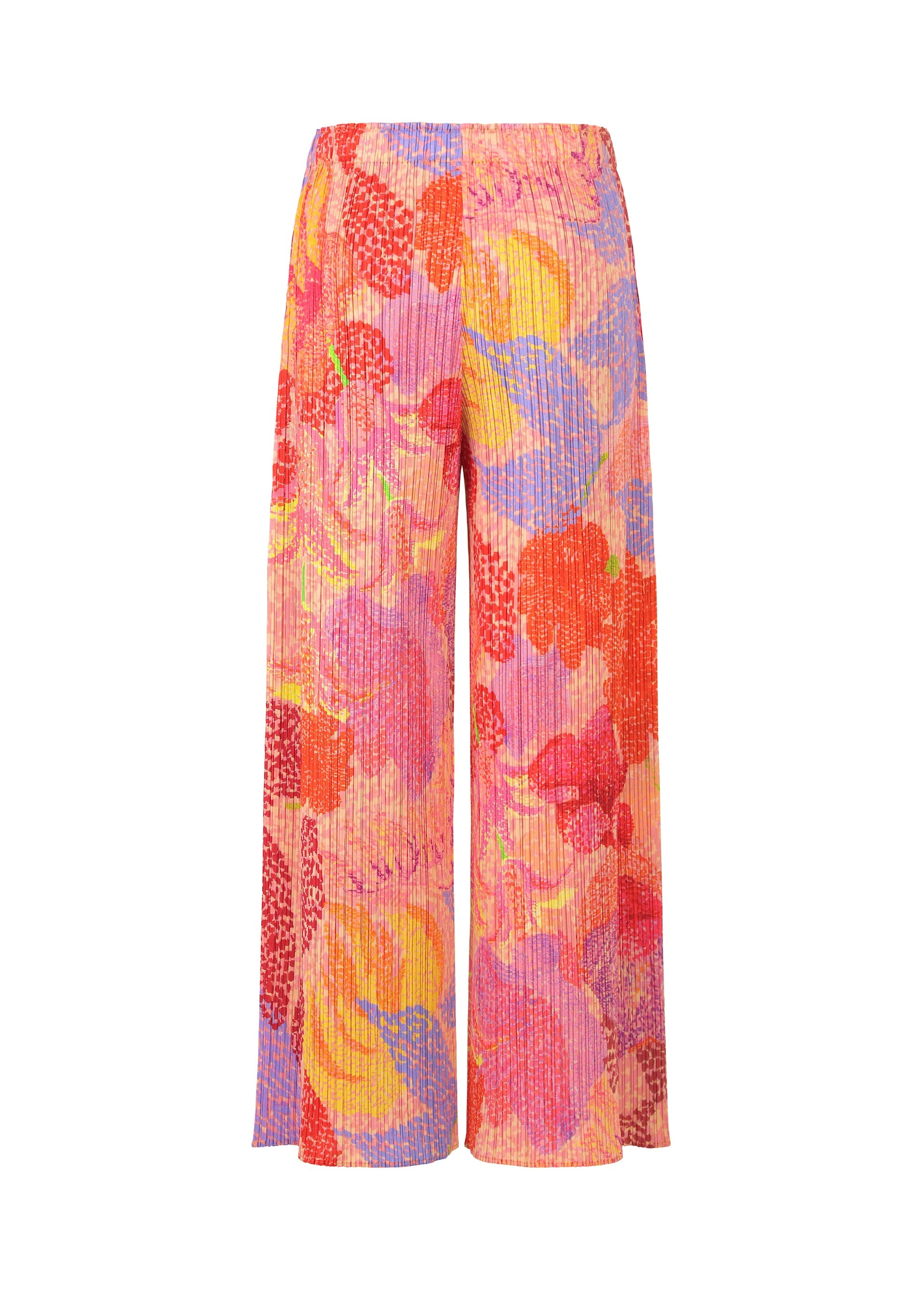 A detail shot of the PLEATS PLEASE ISSEY MIYAKE FOGGY FOREST trousers.