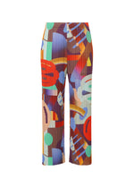 A product shot of the PLEATS PLEASE ISSEY MIYAKE PLAYGROUND trousers in red (24).