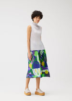 A model wears the PLEATS PLEASE ISSEY MIYAKE PLAYGROUND trousers.