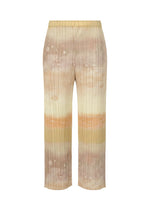 A product shot of the PLEATS PLEASE ISSEY MIYAKE SEA BUBBLE trousers in greige (42).