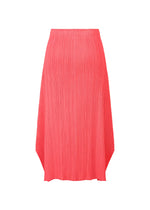 A detail shot of the PLEATS PLEASE ISSEY MIYAKE MONTHLY COLORS MARCH skirt.