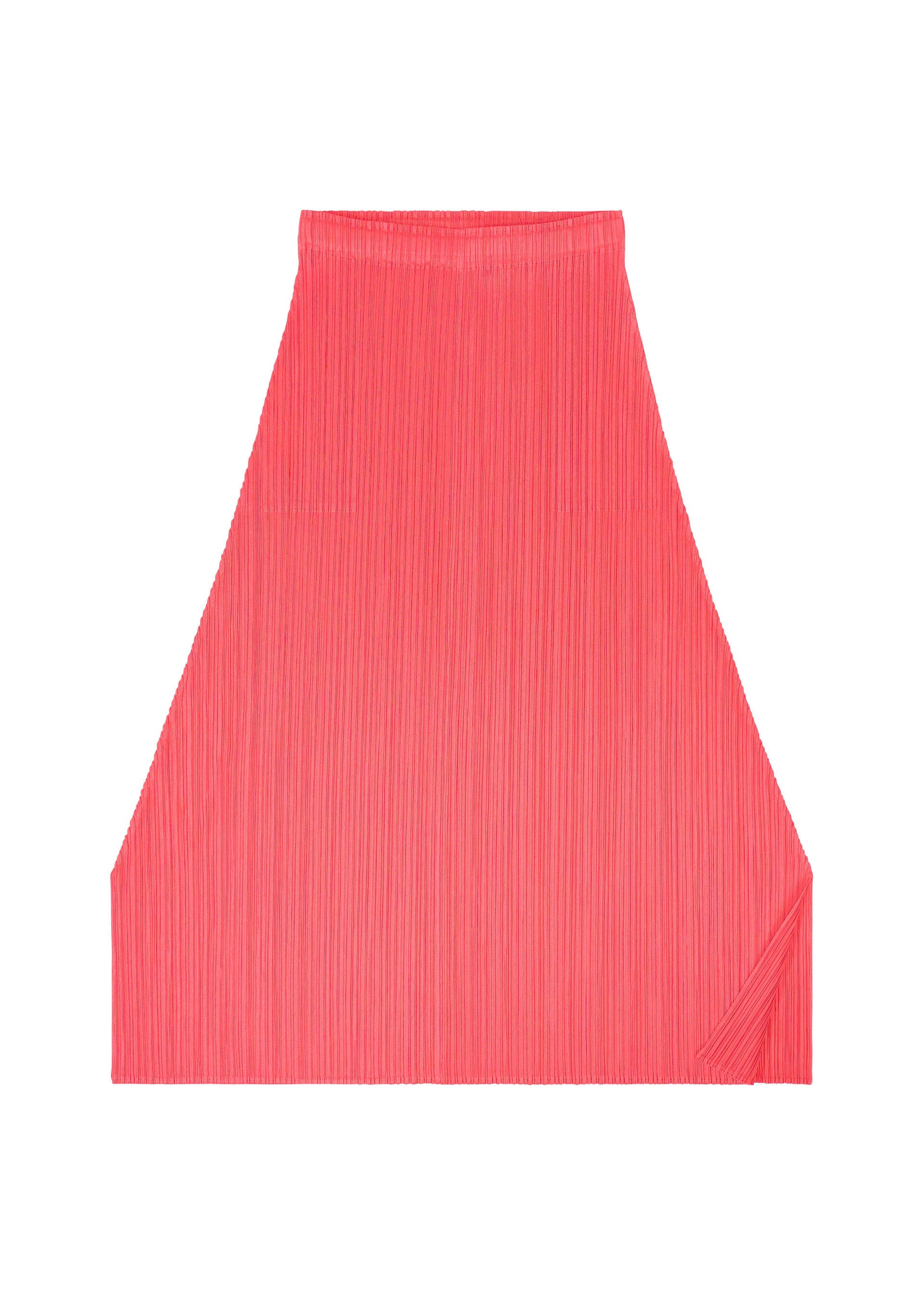 A detail shot of the PLEATS PLEASE ISSEY MIYAKE MONTHLY COLORS MARCH skirt.