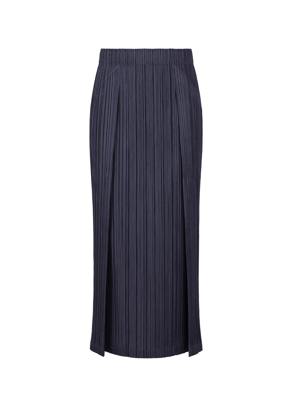 A product shot of the PLEATS PLEASE ISSEY MIYAKE THICKER BOTTOMS 1 clothing in dark navy (78).