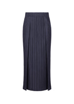 A product shot of the PLEATS PLEASE ISSEY MIYAKE THICKER BOTTOMS 1 clothing in dark navy (78).