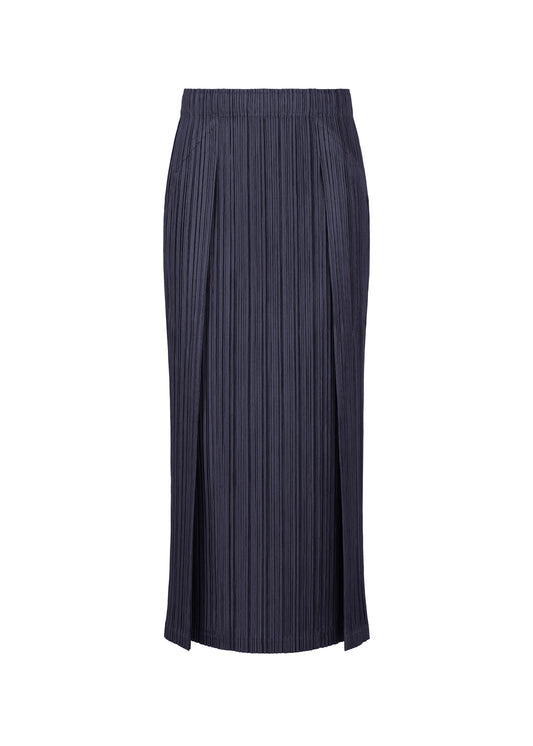 A product shot of the PLEATS PLEASE ISSEY MIYAKE THICKER BOTTOMS 1 clothing in dark navy (78).