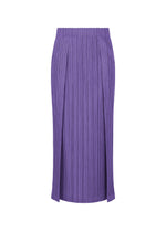 A product shot of the PLEATS PLEASE ISSEY MIYAKE THICKER BOTTOMS 1 clothing in purple (81).