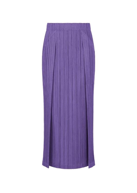 A product shot of the PLEATS PLEASE ISSEY MIYAKE THICKER BOTTOMS 1 clothing in purple (81).