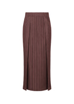 A product shot of the PLEATS PLEASE ISSEY MIYAKE THICKER BOTTOMS 1 clothing in bordeaux (84).