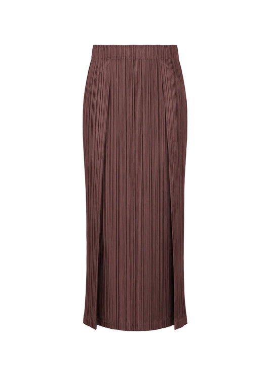 A product shot of the PLEATS PLEASE ISSEY MIYAKE THICKER BOTTOMS 1 clothing in bordeaux (84).
