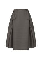 A product shot of the PLEATS PLEASE ISSEY MIYAKE BOUNCY BASKET skirt in charcoal.