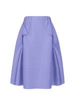 A product shot of the PLEATS PLEASE ISSEY MIYAKE BOUNCY BASKET skirt in steel blue.